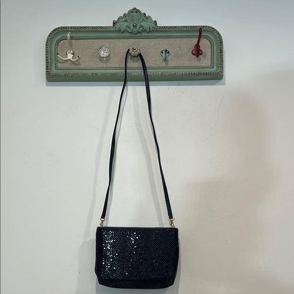 Vintage Whiting & Davis chainmail mesh midnight navy Crossbody Bag bag $249 MSRP - Picture 1 of 9